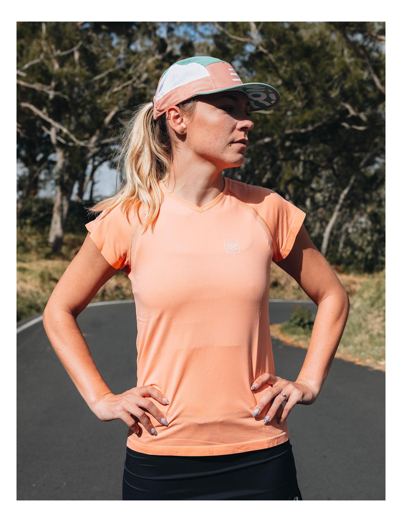 Training SS Tshirt W PAPAYA PUNCH