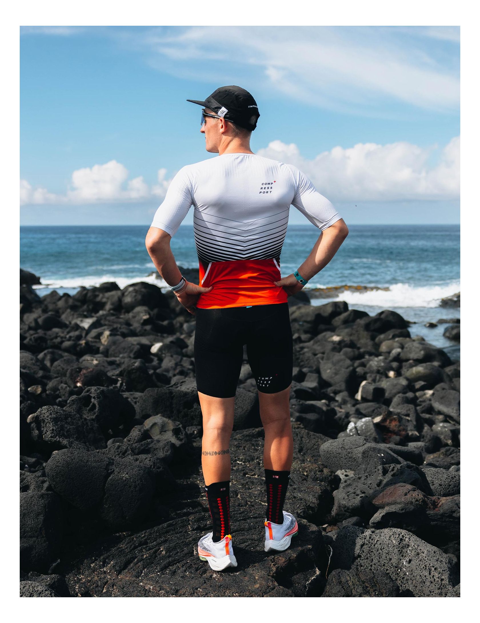 Tri Postural Aero SS Top M WHITE/RED