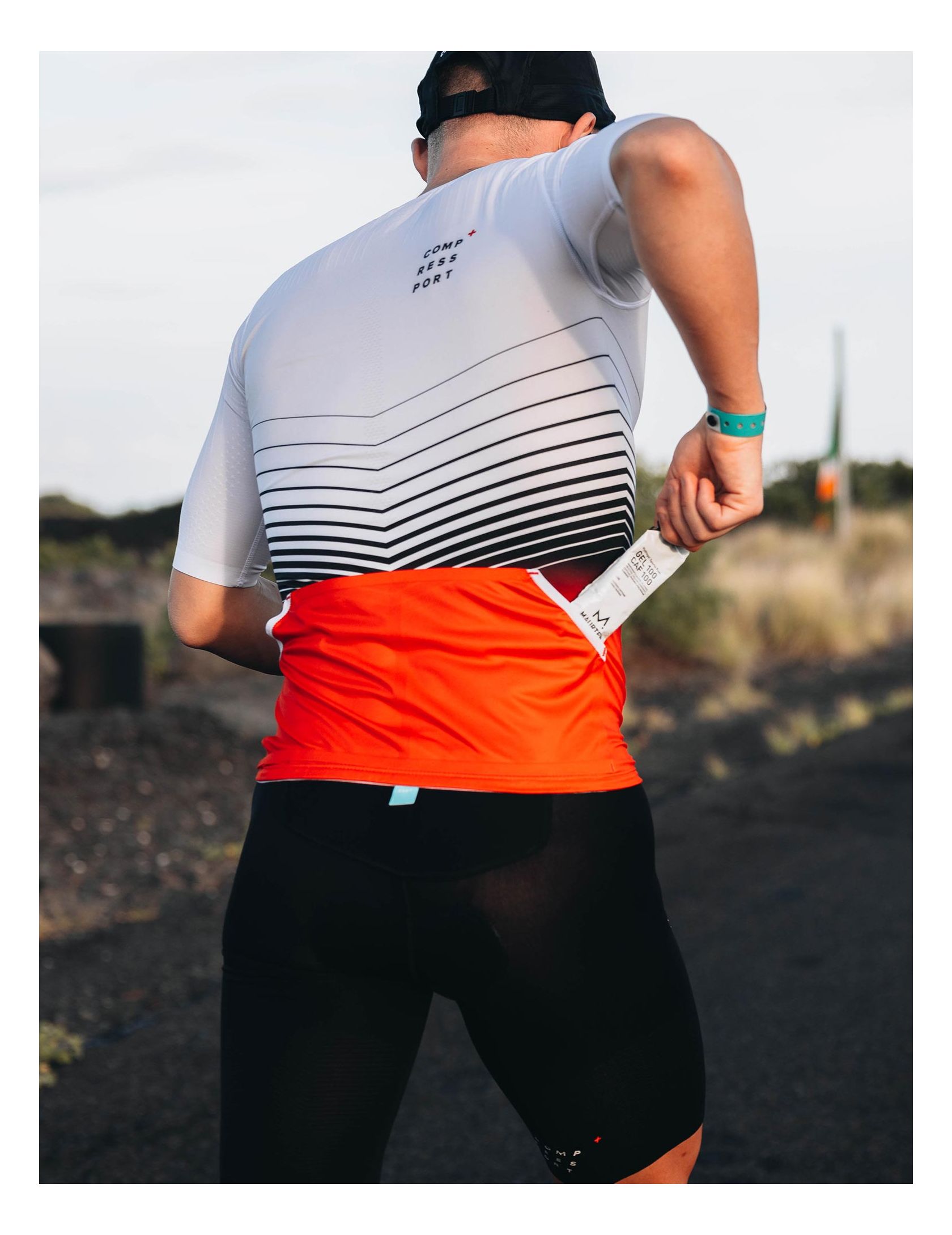 Tri Postural Aero SS Top M WHITE/RED