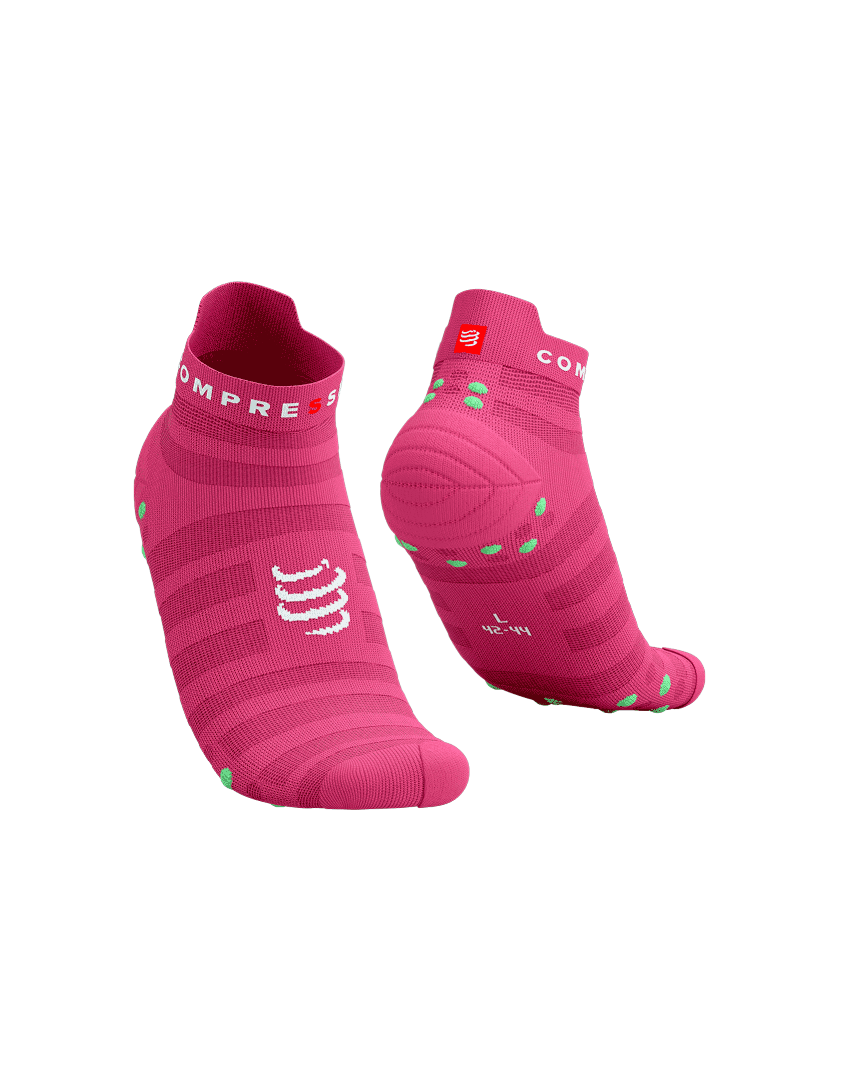 Pro Racing Socks v4.0 Ultralight Run Low HOT PINK/SUMMER GREEN