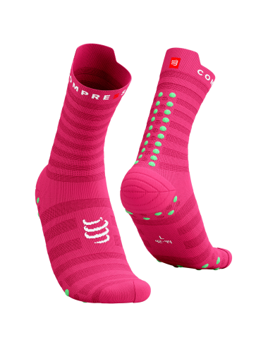 Pro Racing Socks v4.0 Ultralight Run High HOT PINK/SUMMER GREEN