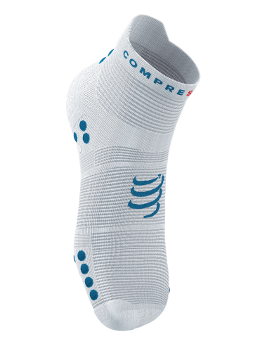 Pro Racing Socks v4.0 Run Low - White/Fjord Blue
