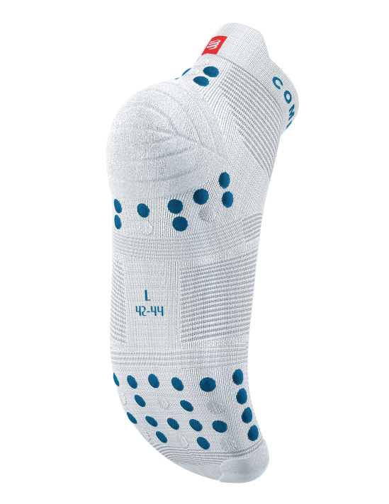Pro Racing Socks v4.0 Run Low - White/Fjord Blue