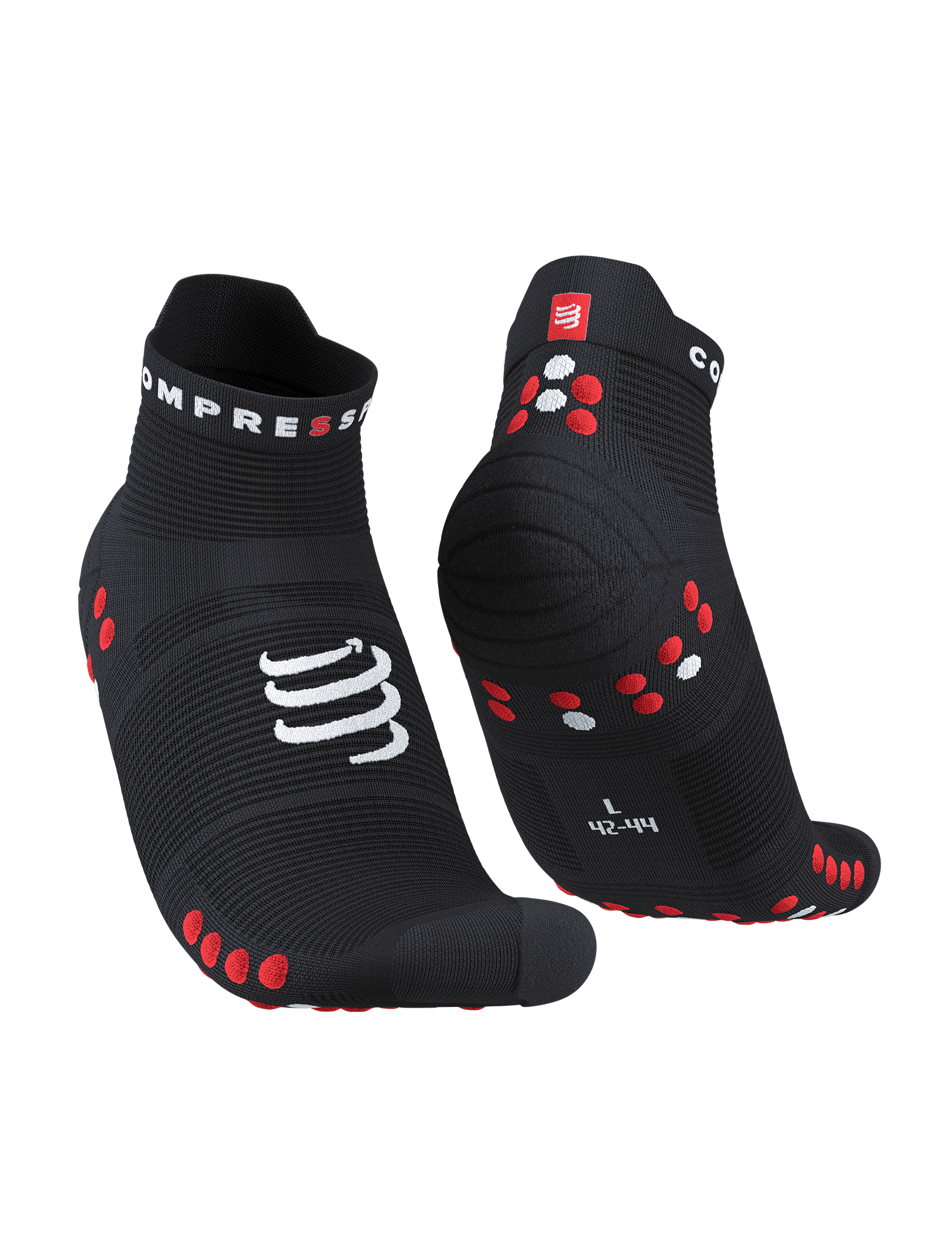 Pro Racing Socks v4.0 Run Low - Black/Red