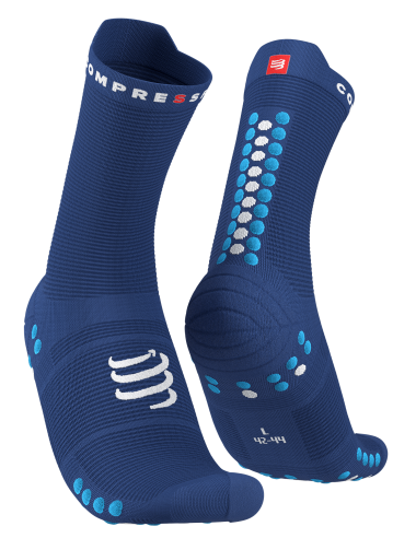 Pro Racing Socks v4.0 Run High - Sodalite/Fluo Blue