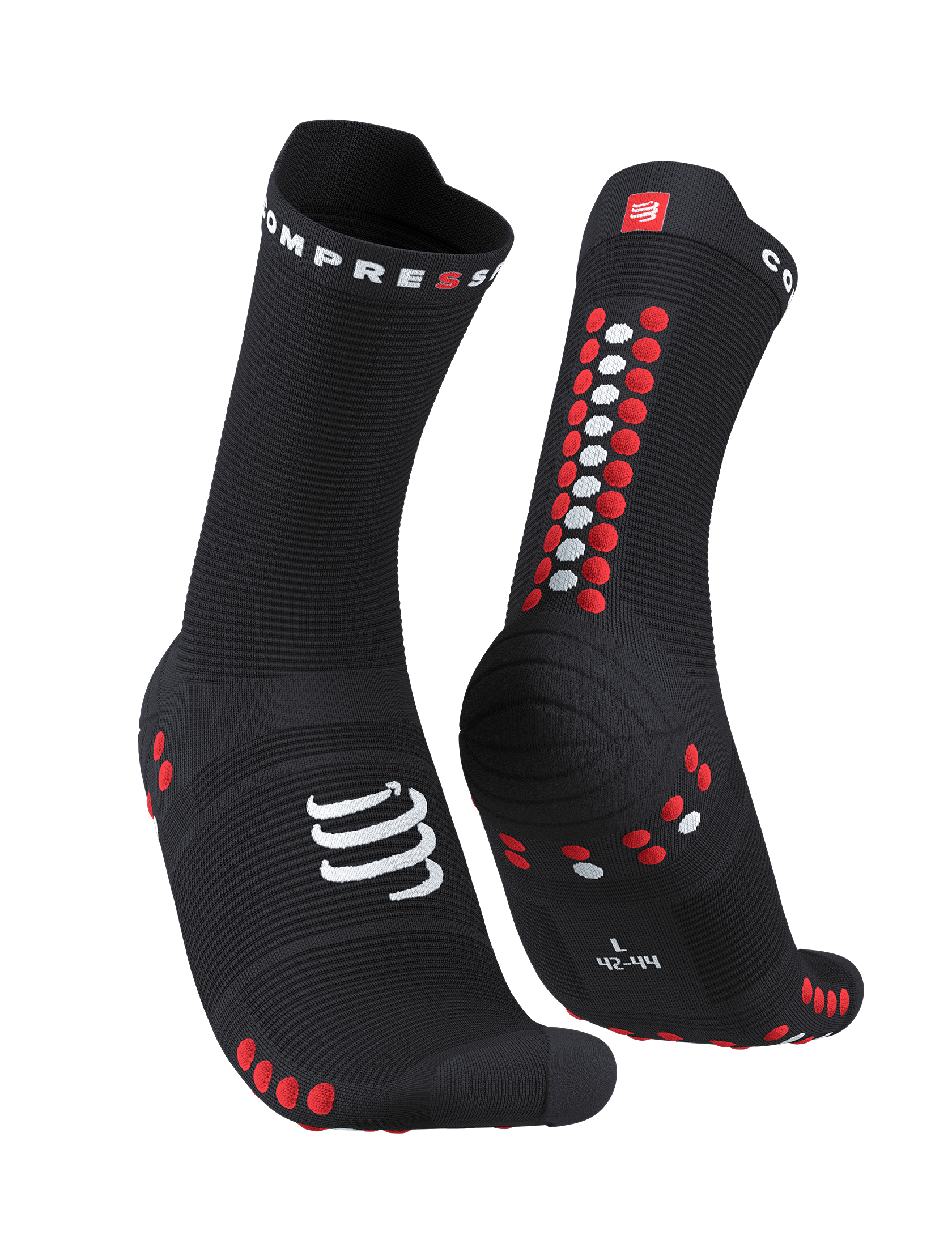 Pro Racing Socks v4.0 Run High - Black/Red