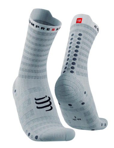 Pro Racing Socks v4.0 Ultralight Run High - White/Alloy