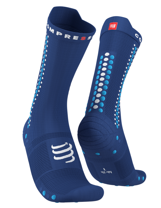 Pro Racing Socks v4.0 Bike - Sodalite/Fluo Blue