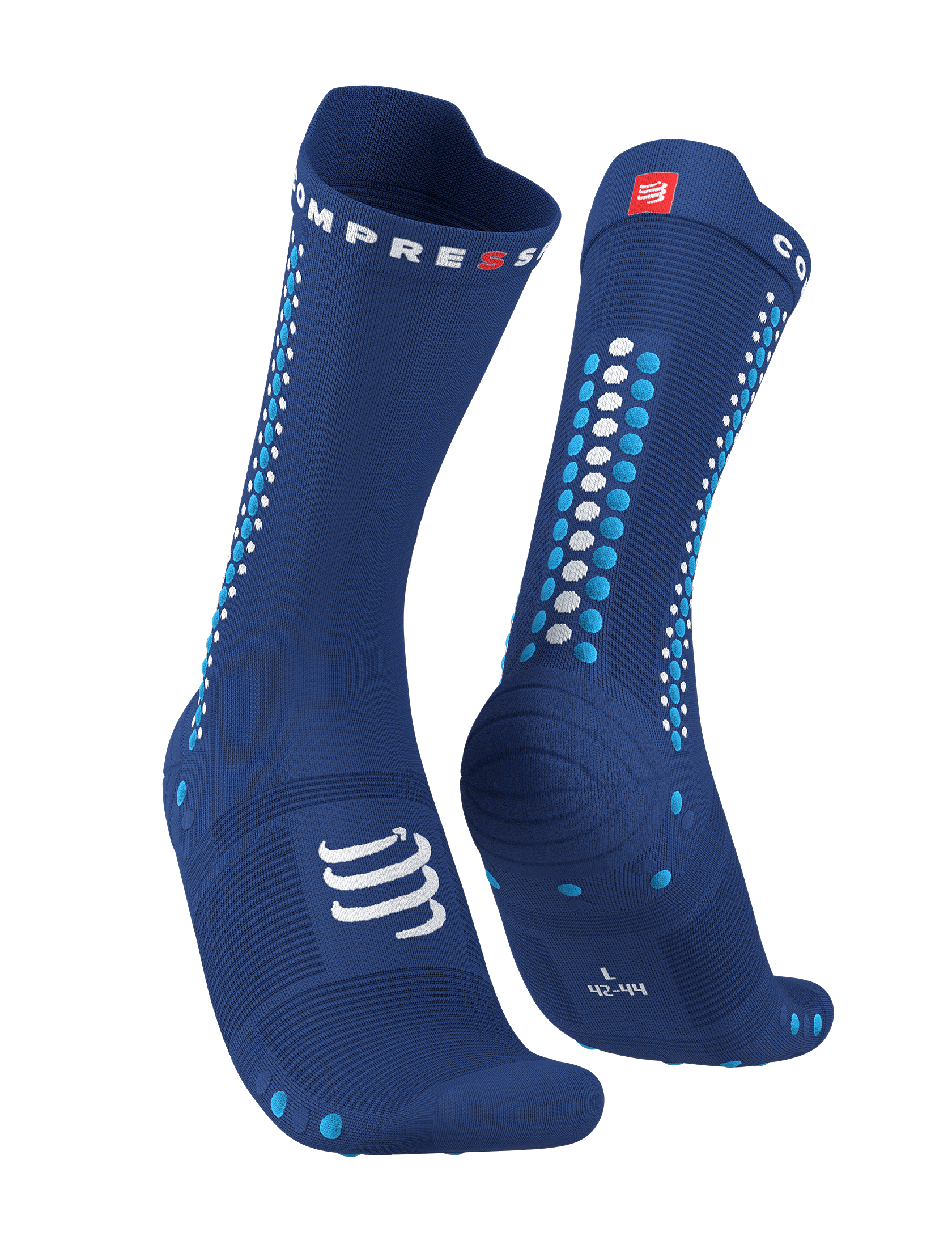Pro Racing Socks v4.0 Bike - Sodalite/Fluo Blue