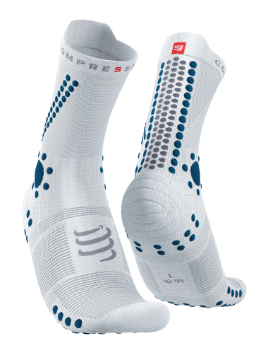 Pro Racing Socks v4.0 Trail - White/Fjord Blue