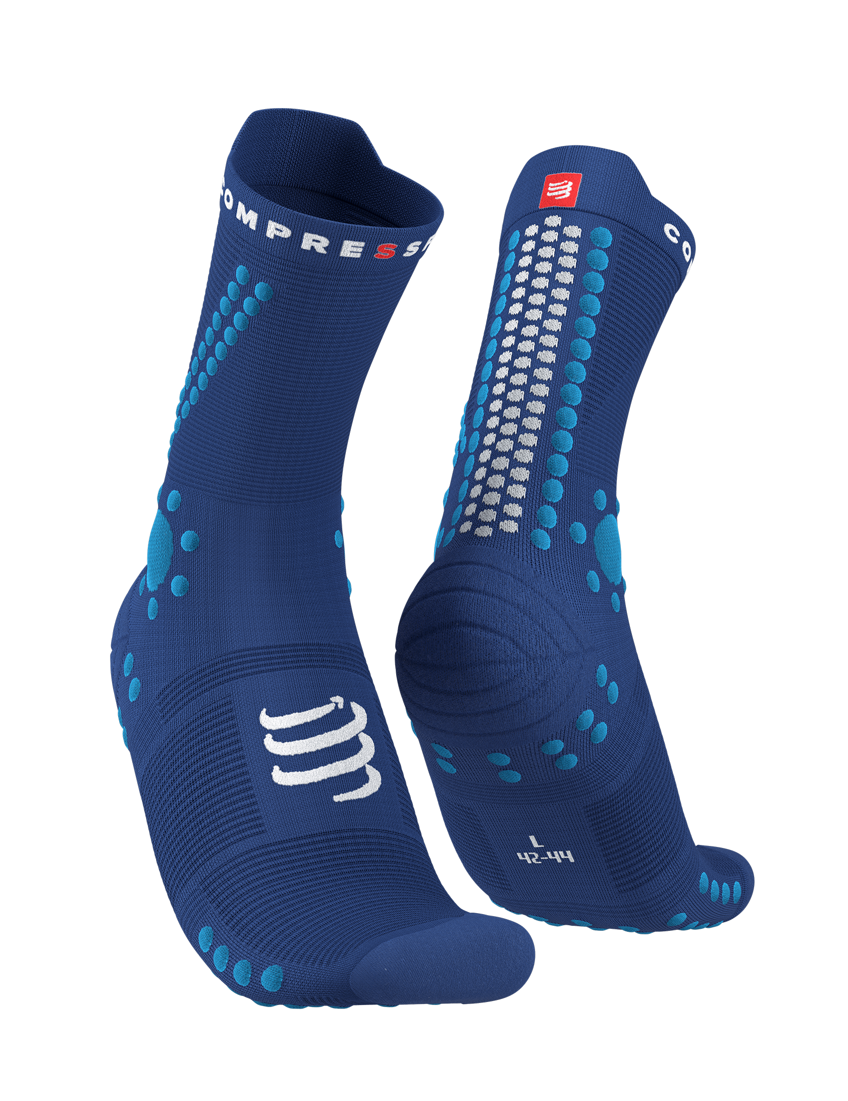 Pro Racing Socks v4.0 Trail - Sodalite/Fluo Blue