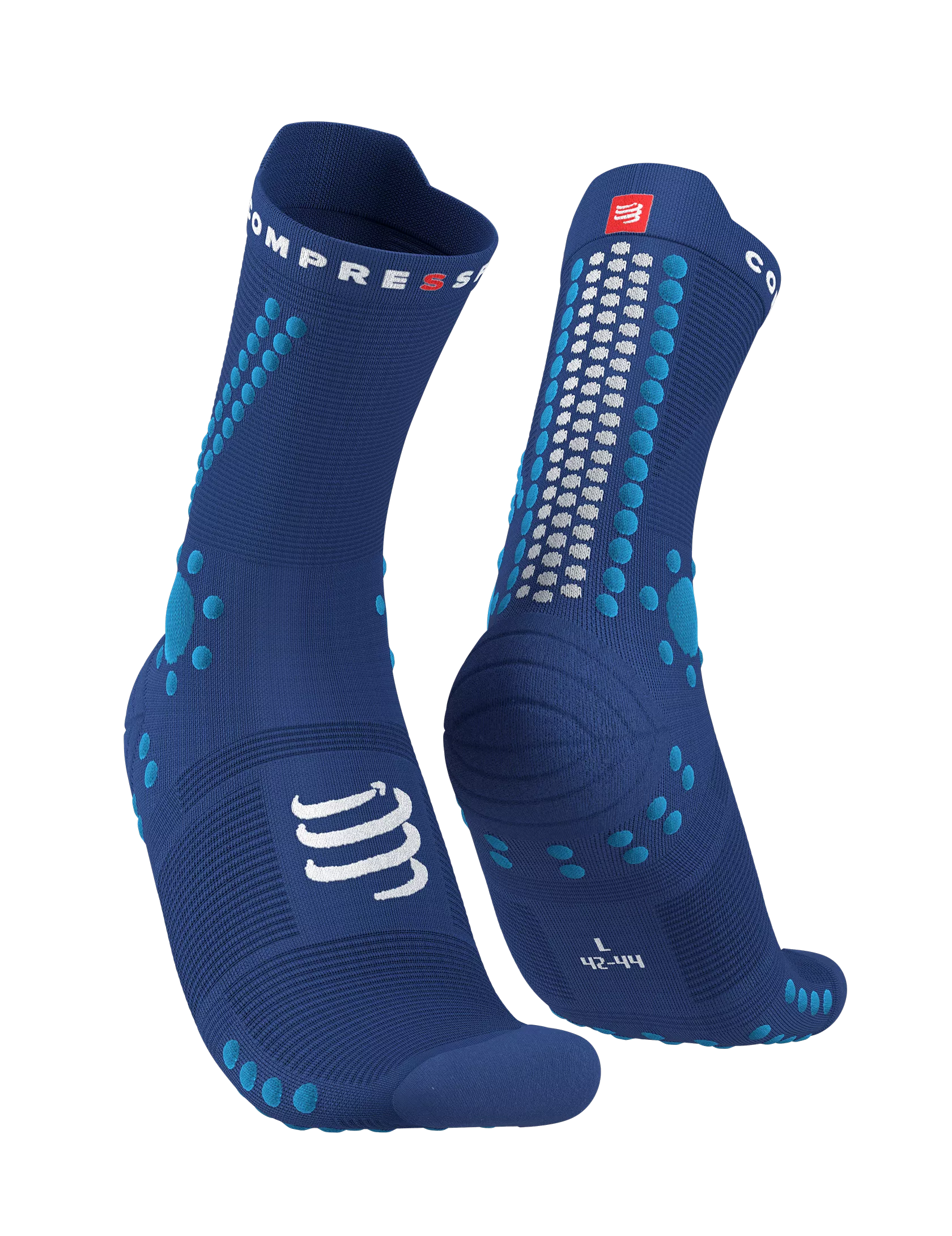 Pro Racing Socks v4.0 Trail - Sodalite/Fluo Blue