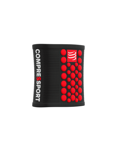 Fasce per il sudore a punti 3D nere/rosse