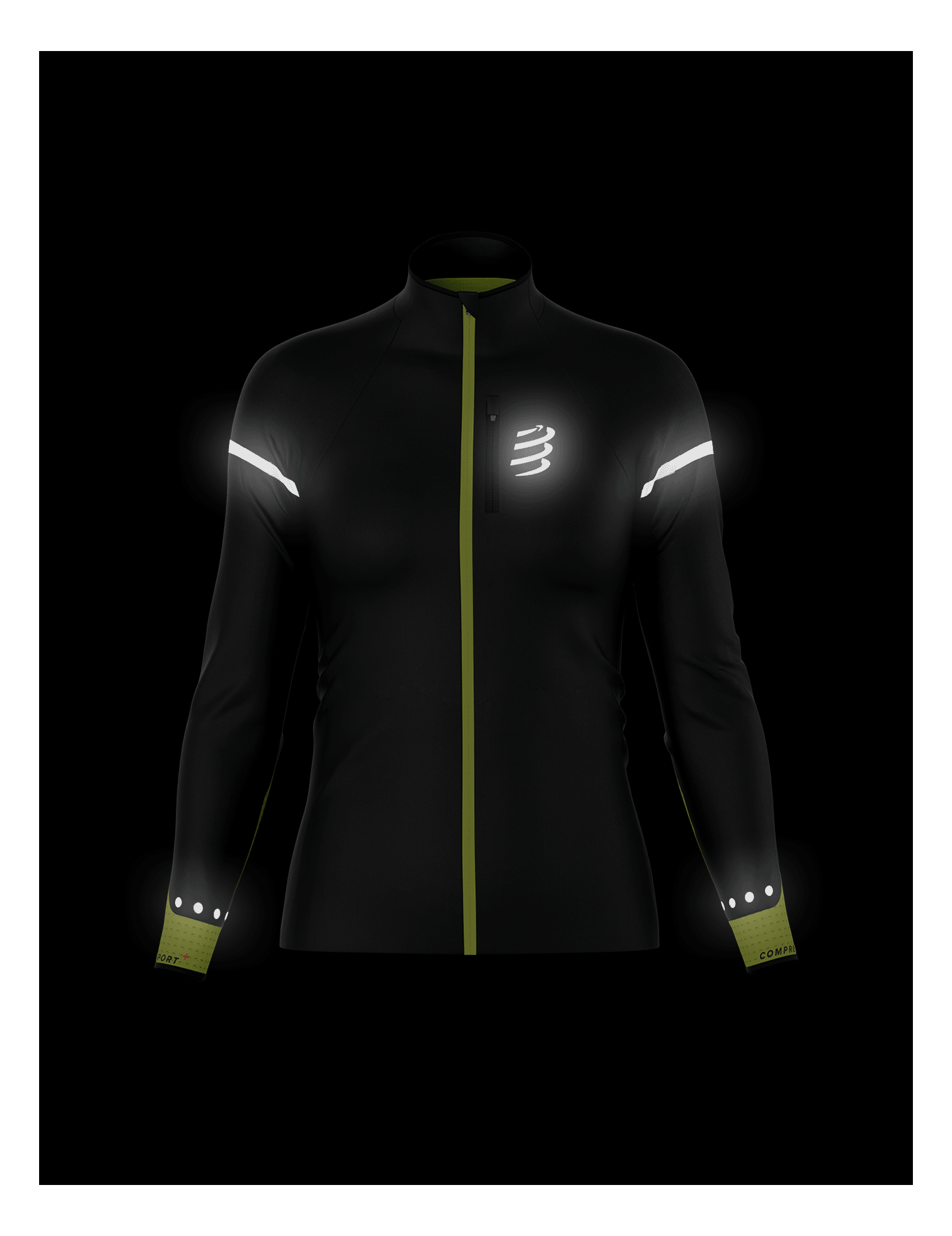Hurricane Windproof Jacket Flash W - Black / Fluo Yellow