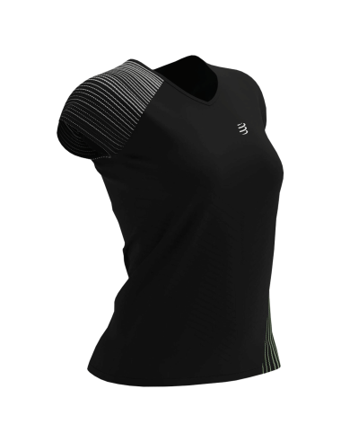 Performance SS Tshirt W - Black/Paradise Green