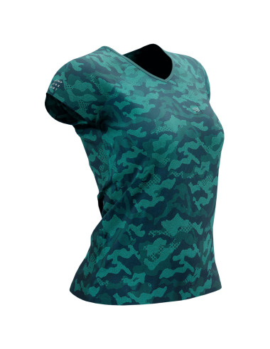 Training SS Tshirt W Camo Premium - Turquoise Blue/Camo