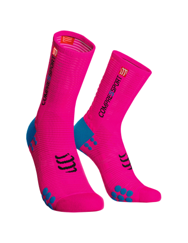 Calzini da gara professionali v3.0 Bike rosa fluo