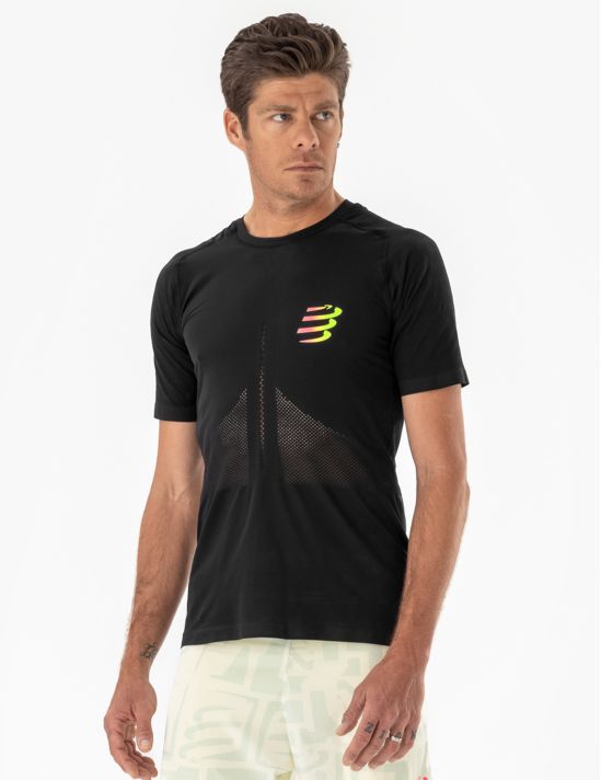 Racing SS Tshirt M BLACK/SAFE YELLOW