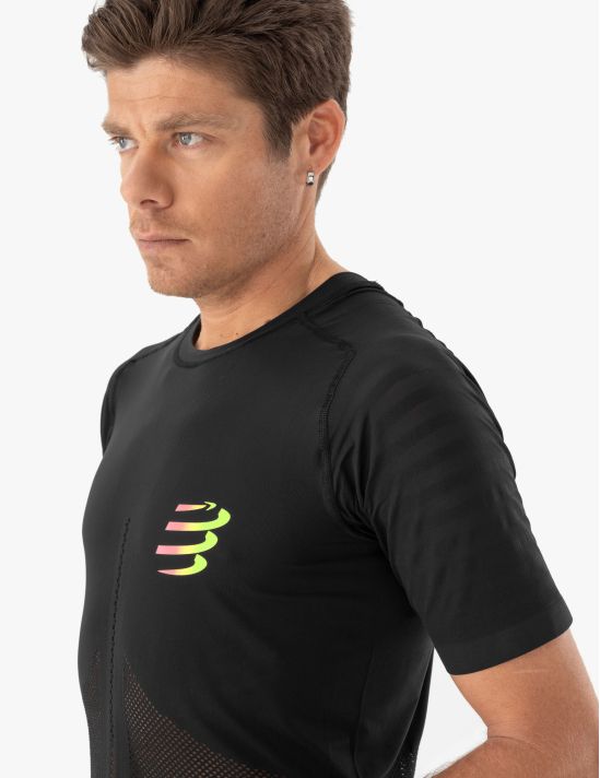 Racing SS Tshirt M BLACK/SAFE YELLOW