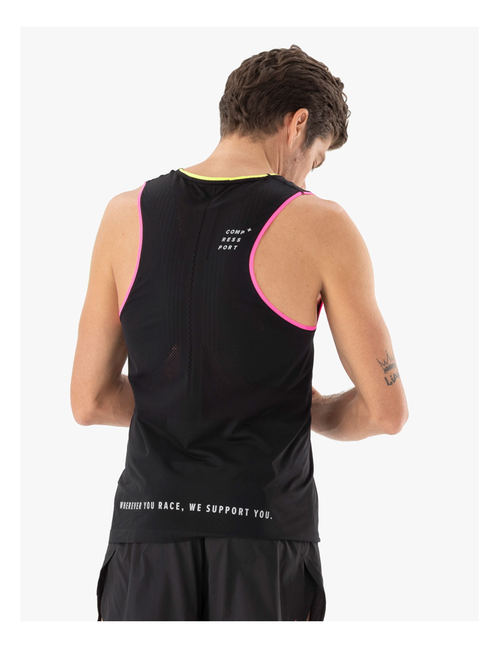 Pro Racing Singlet M BLACK/SAFE YELLOW/NEO PINK