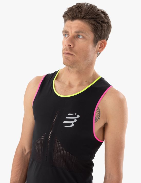 Pro Racing Singlet M BLACK/SAFE YELLOW/NEO PINK