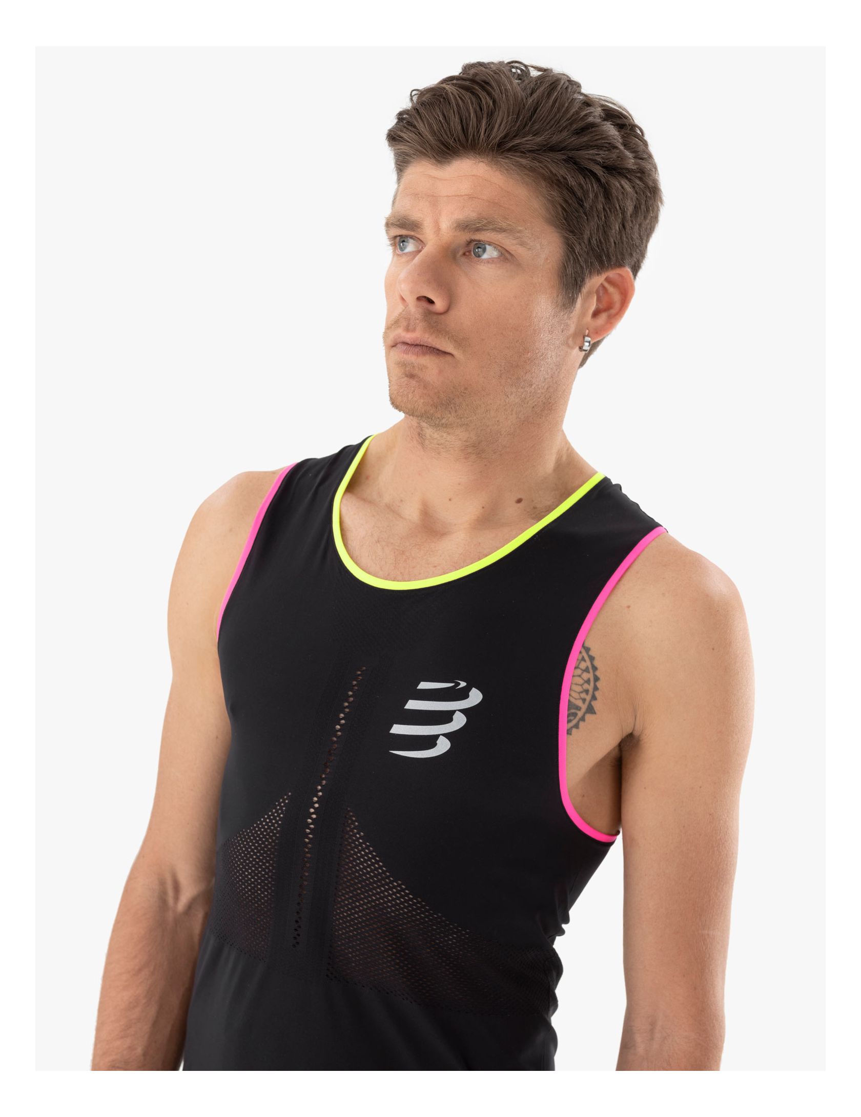 Pro Racing Singlet M BLACK/SAFE YELLOW/NEO PINK
