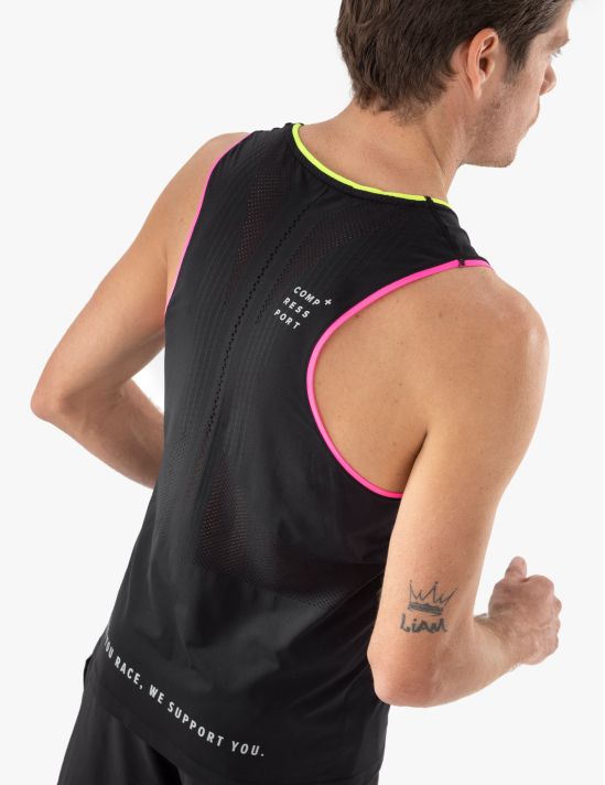 Pro Racing Singlet M BLACK/SAFE YELLOW/NEO PINK