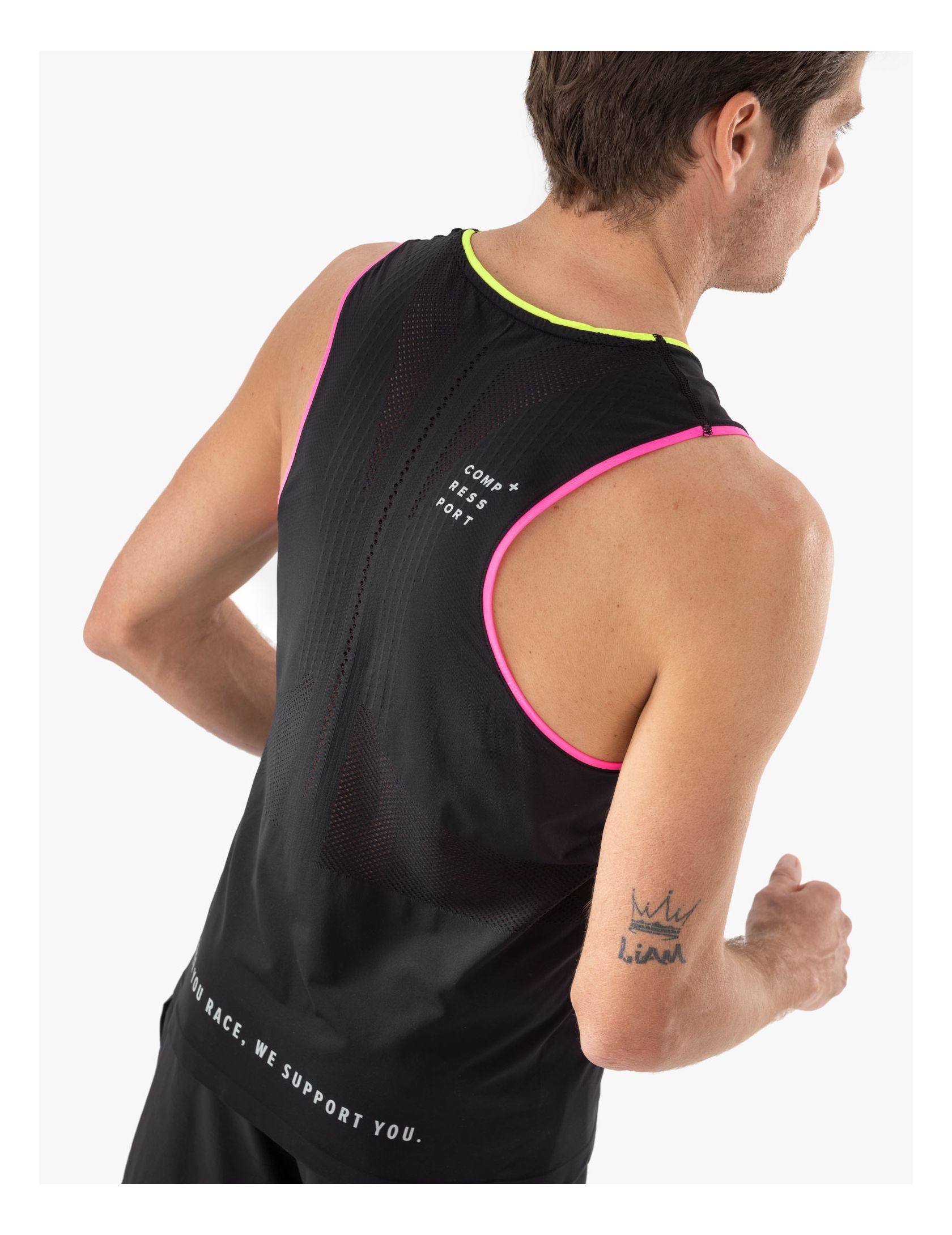 Pro Racing Singlet M BLACK/SAFE YELLOW/NEO PINK