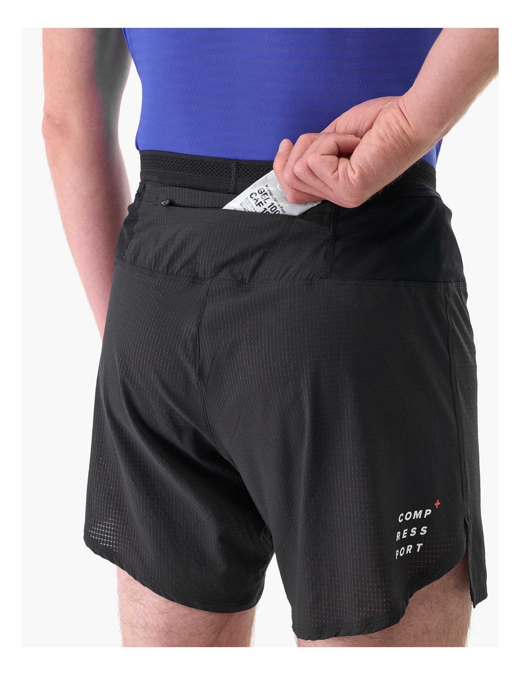 Trail Racing Overshort M - Denim | Running Shorts | Compressport