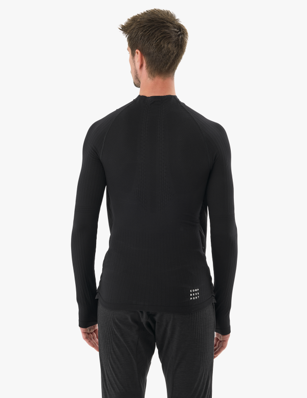 Hurricane Windproof Top Black Running Baselayer Compressport
